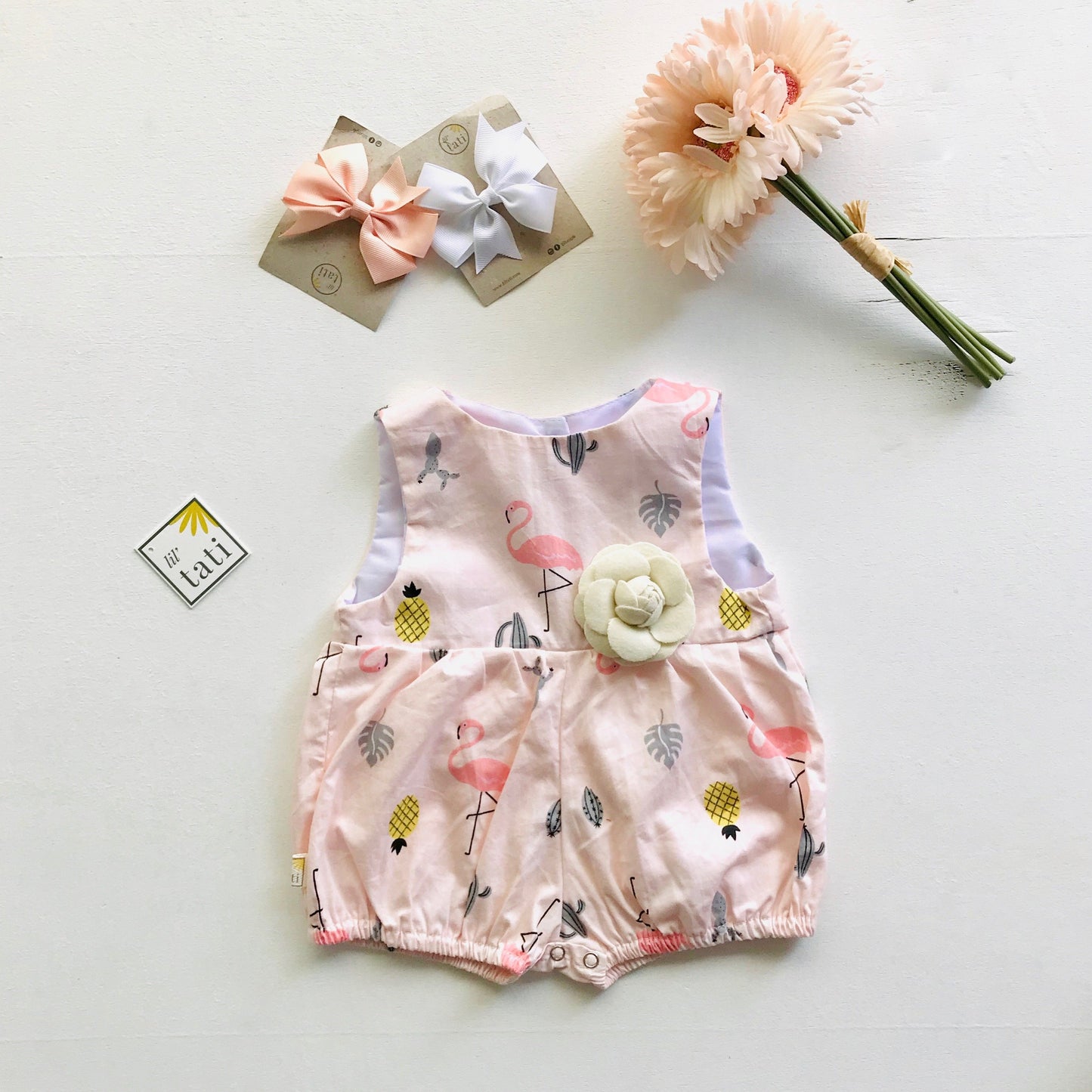 Orchid Playsuit in Fiesta Flamingo Pink - Lil' Tati