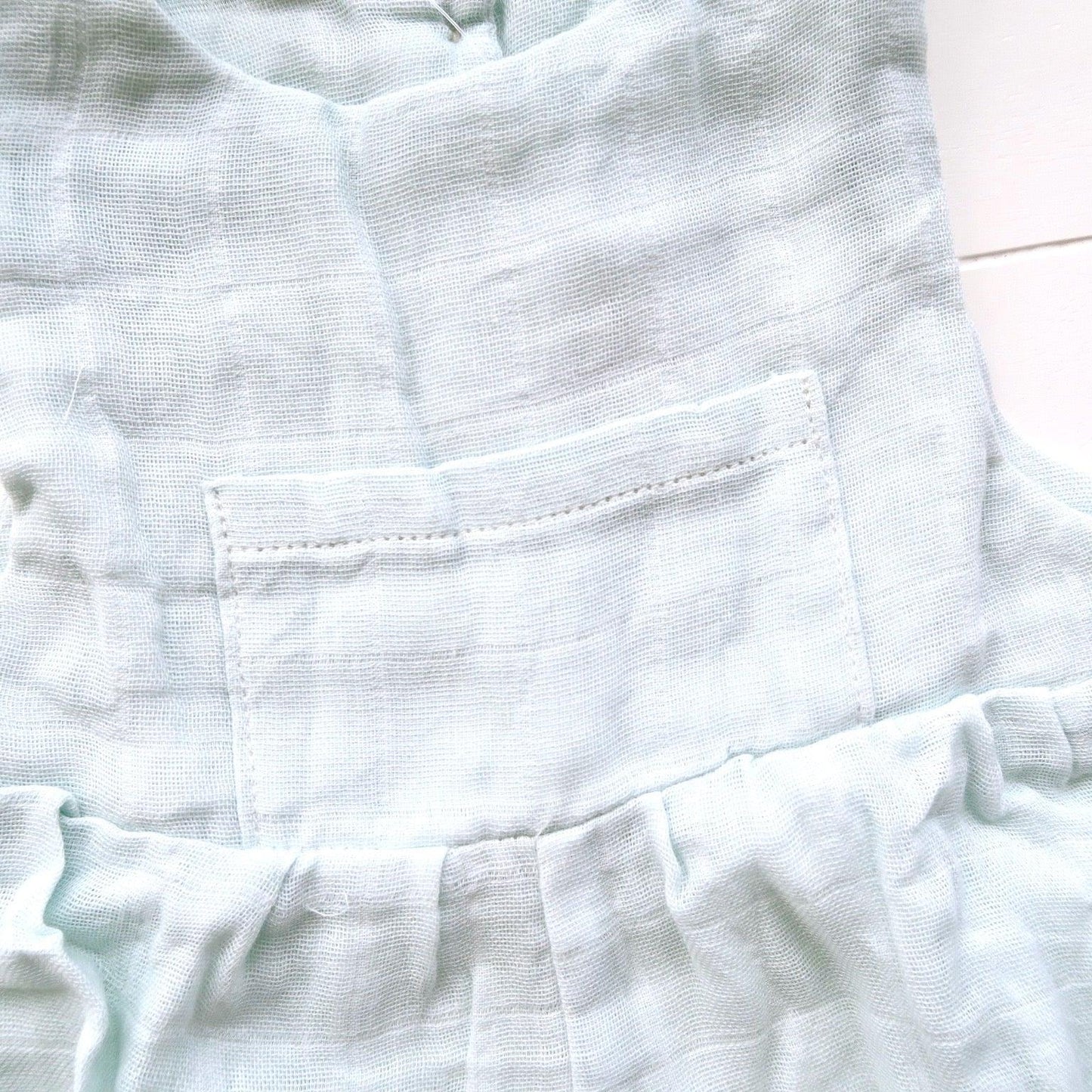 Orchid Playsuit in Organic Muslin - Blue - Lil' Tati