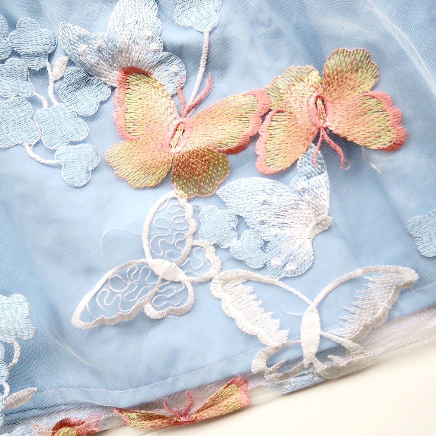 Peony Dress in Blue Butterfly Tulle - Lil' Tati