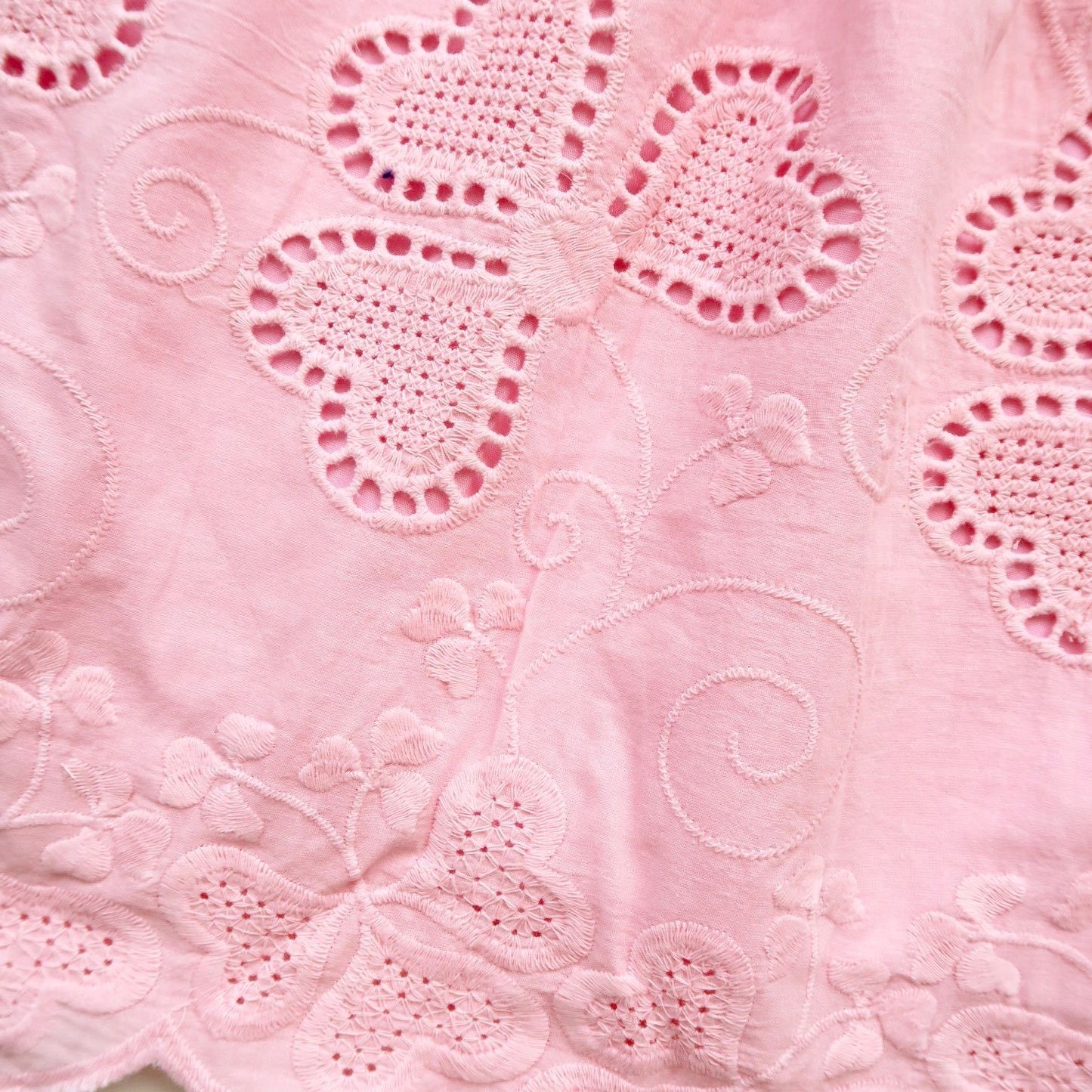 Peony Dress in Hearts Eyelet Pink - Lil' Tati