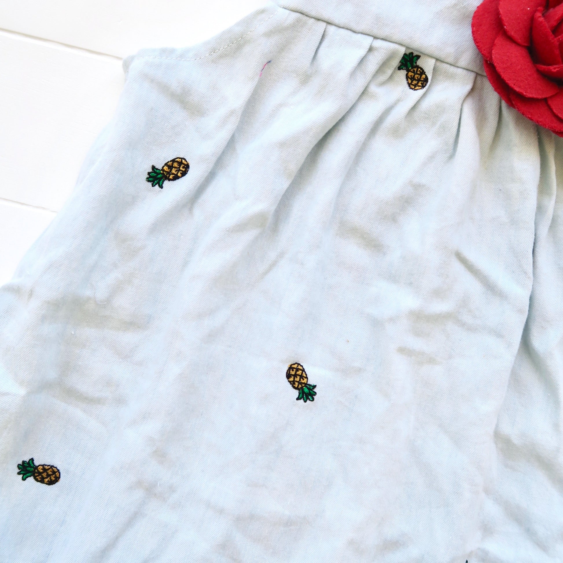 Peony Dress in Pineapple Soft Denim - Lil' Tati