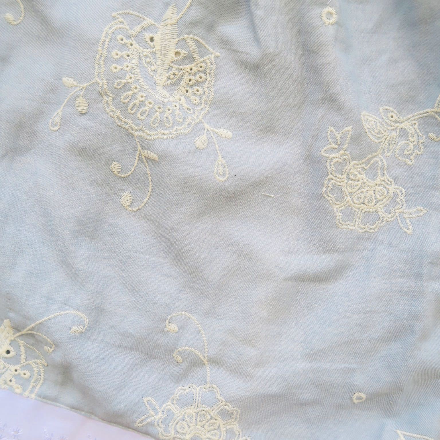 Peony Dress in Sky Embroidery - Lil' Tati