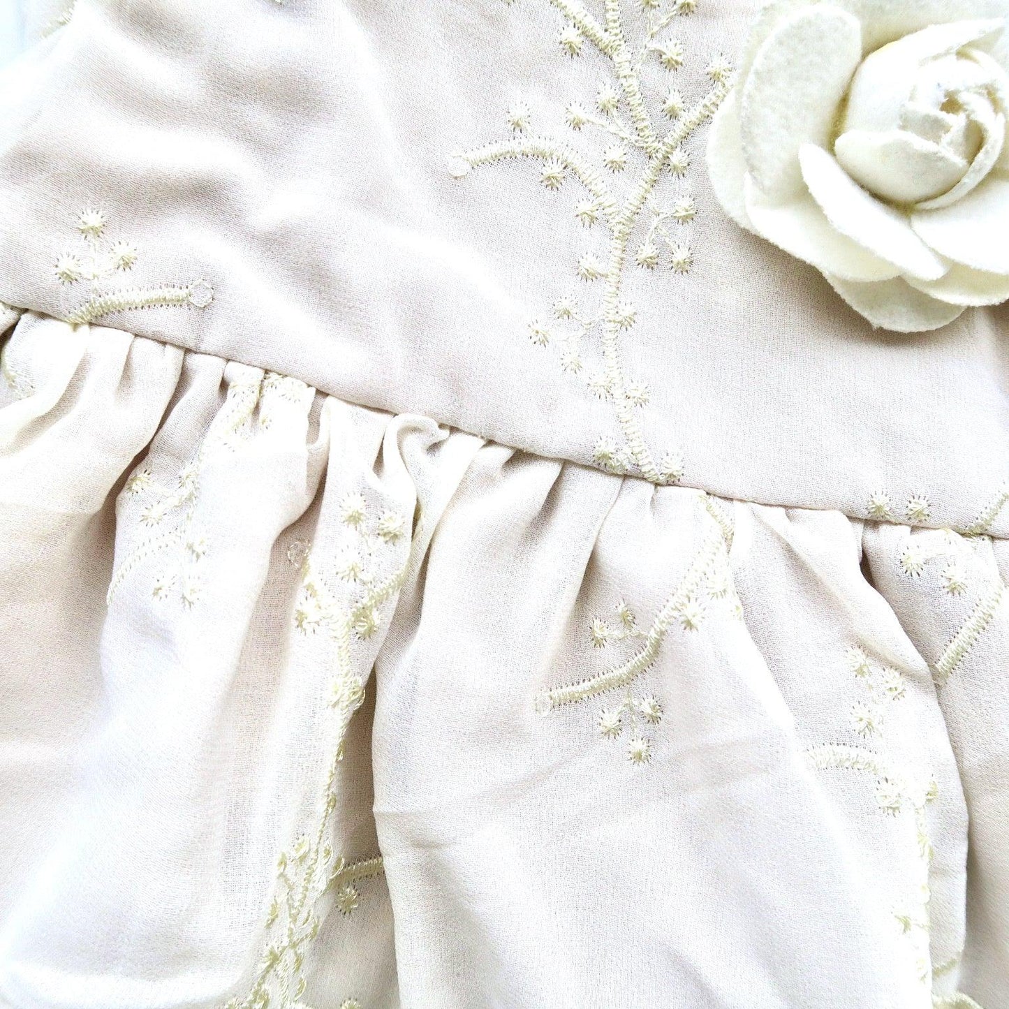 Periwinkle Dress in Nude Vine Tulle - Lil' Tati