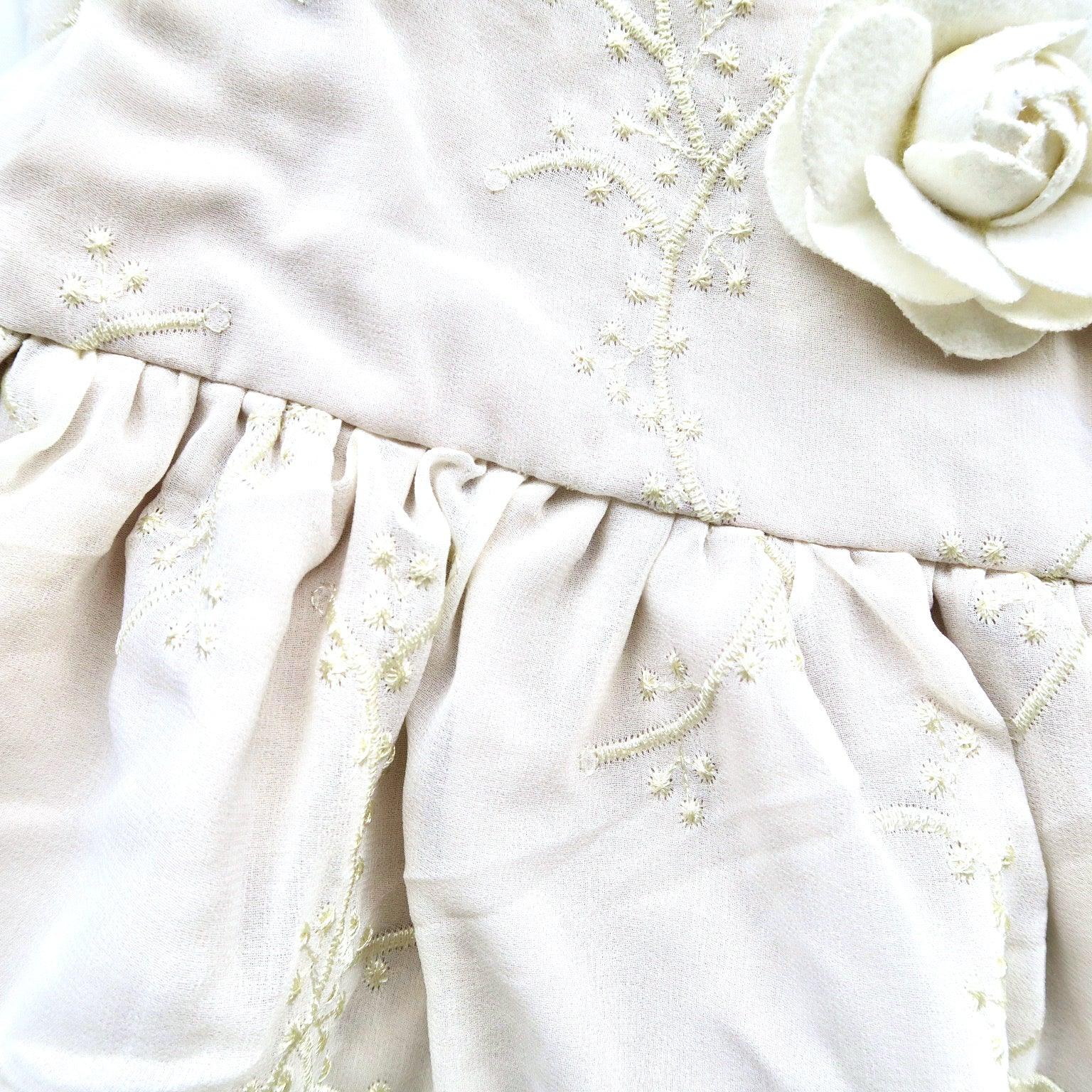 Periwinkle Dress in Nude Vine Tulle - Lil' Tati