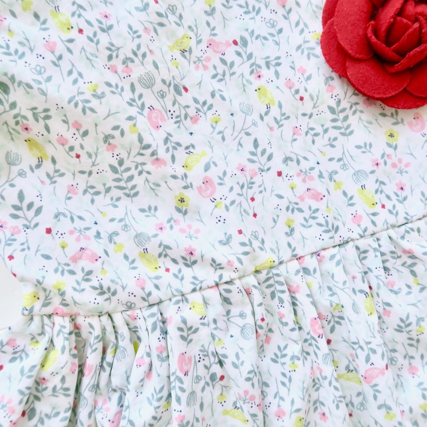 Periwinkle Dress in Pastel Mini Garden Print - Lil' Tati