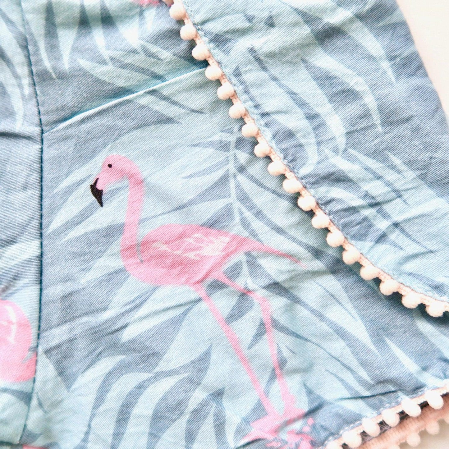 Pompom Shorts in Flamingo Summer Pink Pompom - Lil' Tati