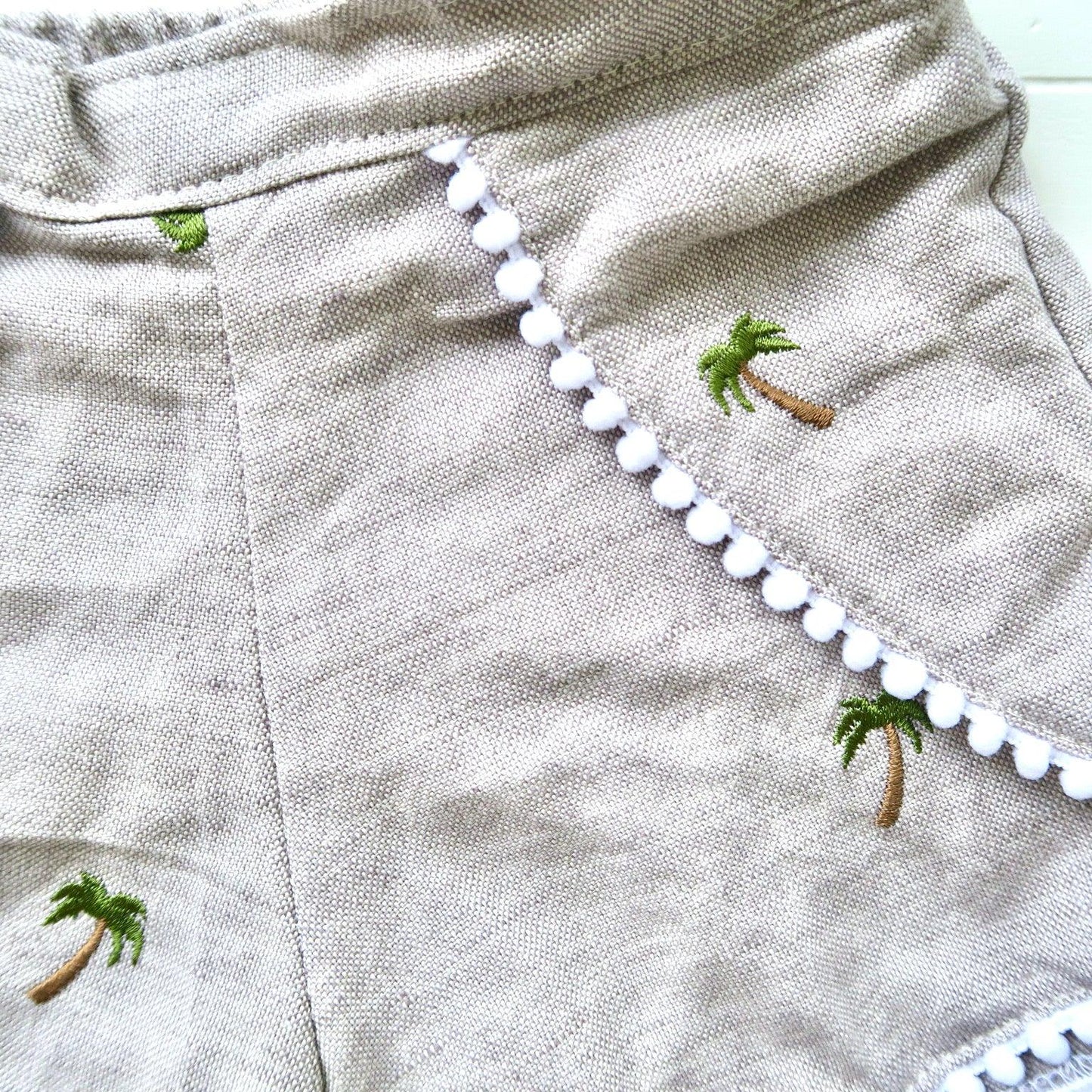 Pompom Shorts in Kokobop Linen - Lil' Tati