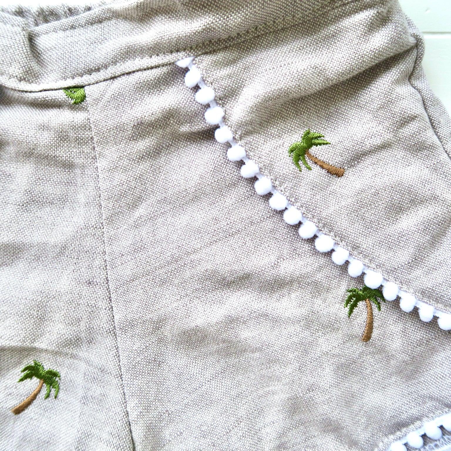Pompom Shorts in Kokobop Linen - Lil' Tati