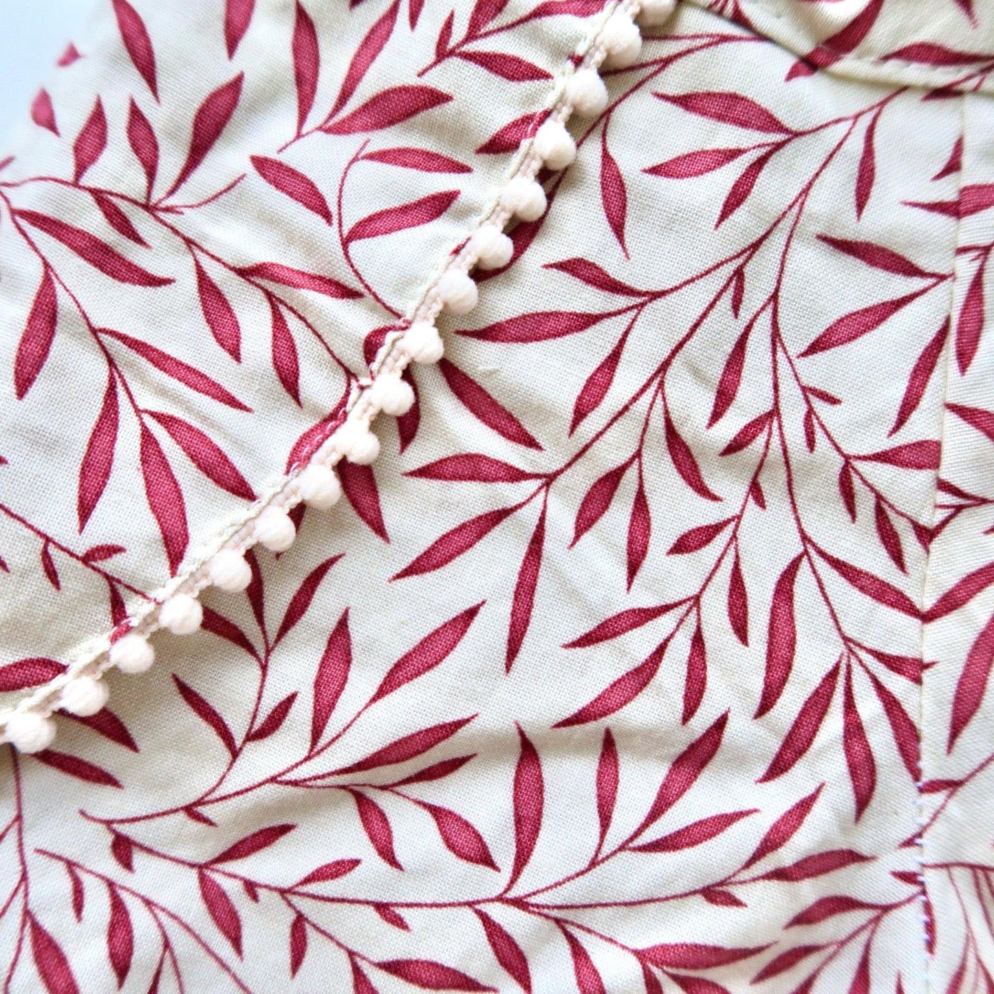 Pompom Shorts in Red Leaves - Lil' Tati
