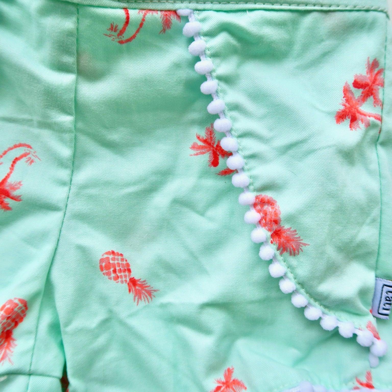 Pompom Shorts in Tropical Mint - Lil' Tati