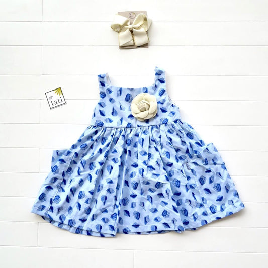 Poppy Dress in Sea Shells Print - Lil' Tati