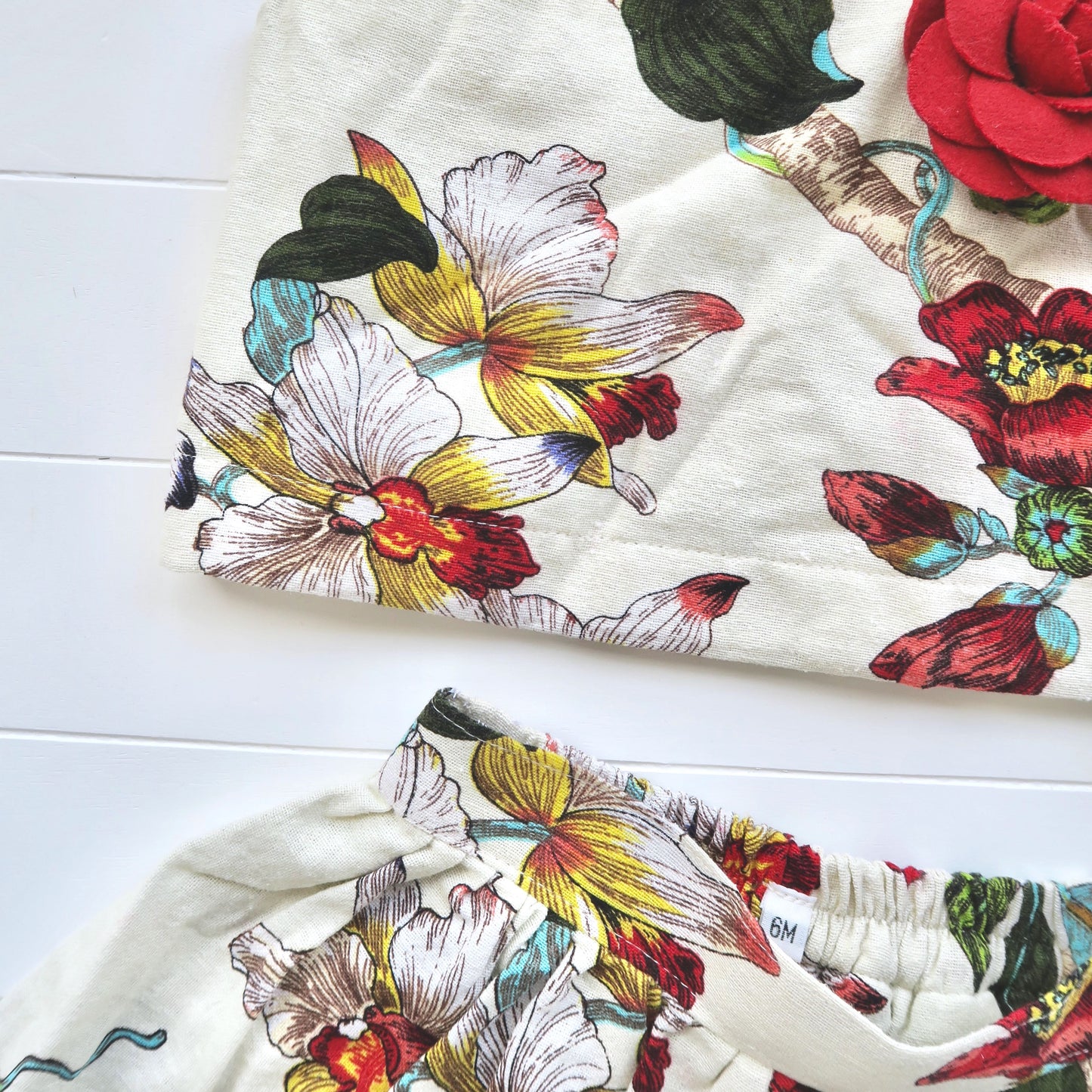 Sage Top and Skirt in Hummingbird Linen - Lil' Tati
