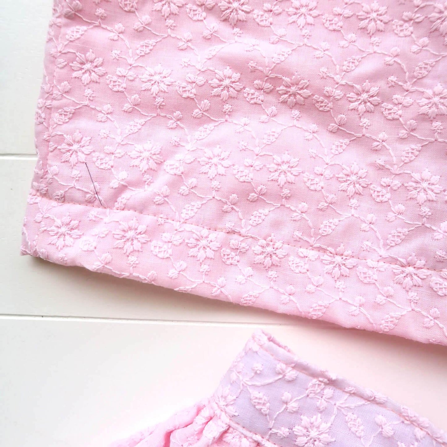 Sage Top and Skirt in Pink Eyelet - Lil' Tati