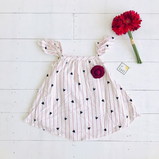Sunflower Dress in Loveline Print - Lil' Tati