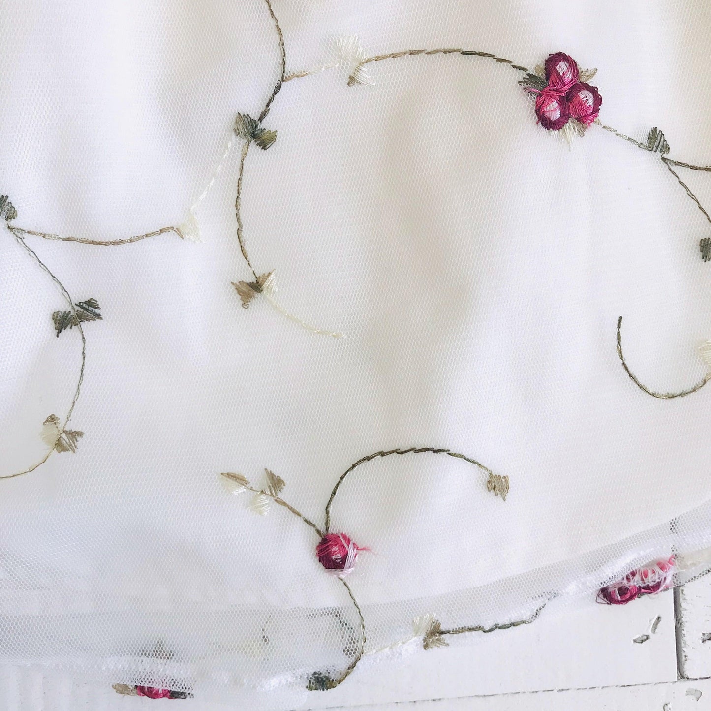 Sunflower Dress in Rose Vine Tulle - Lil' Tati