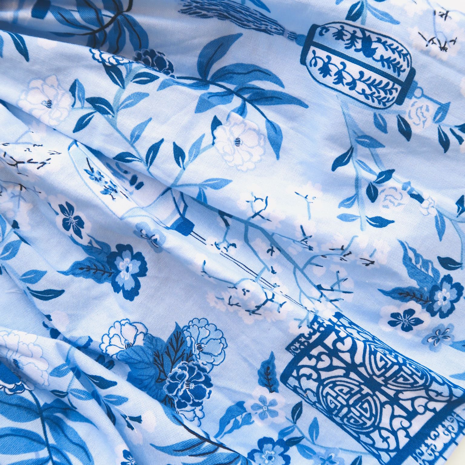 Suntan Dress in Asian Porcelain - Lil' Tati