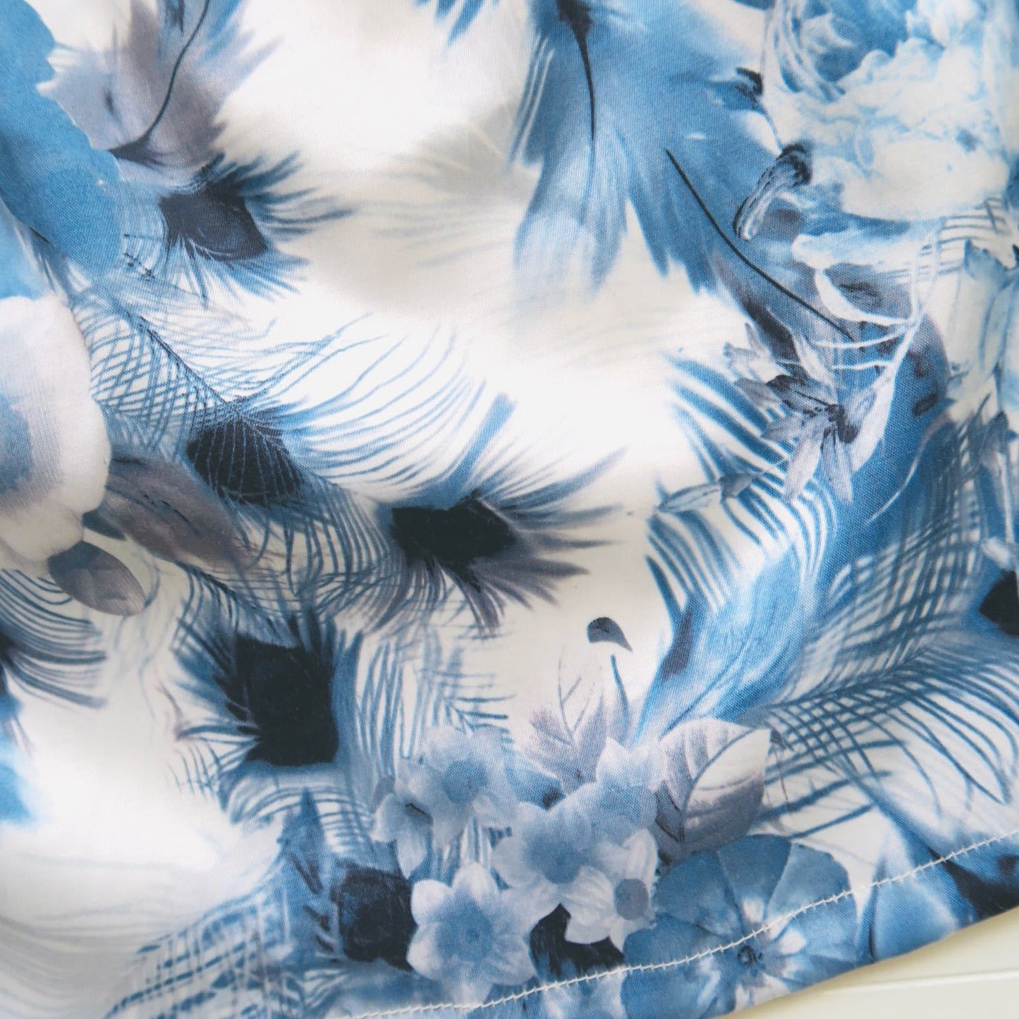 Tea Rose Dress in Blue Feather Sateen - Lil' Tati