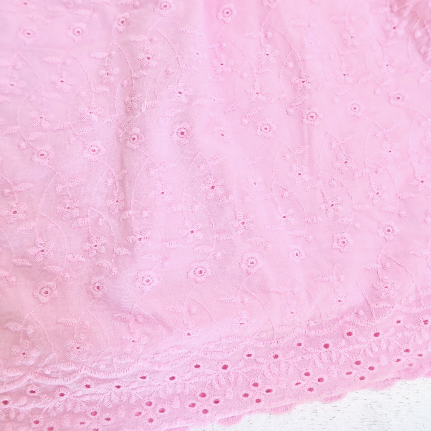 Tea Rose Dress in Pink Eyelet - Lil' Tati