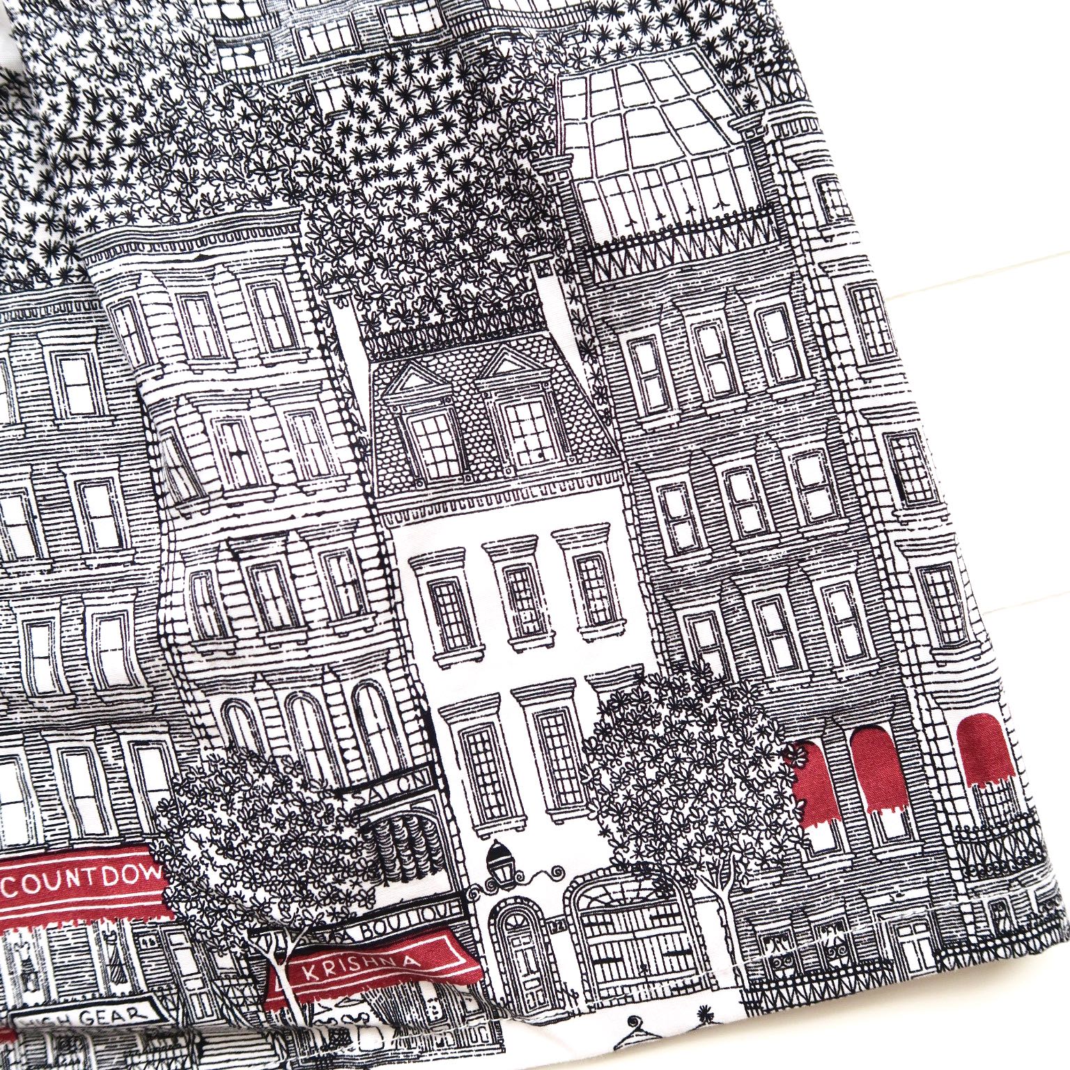 Tea Rose Dress in Skyline Red Print - Lil' Tati