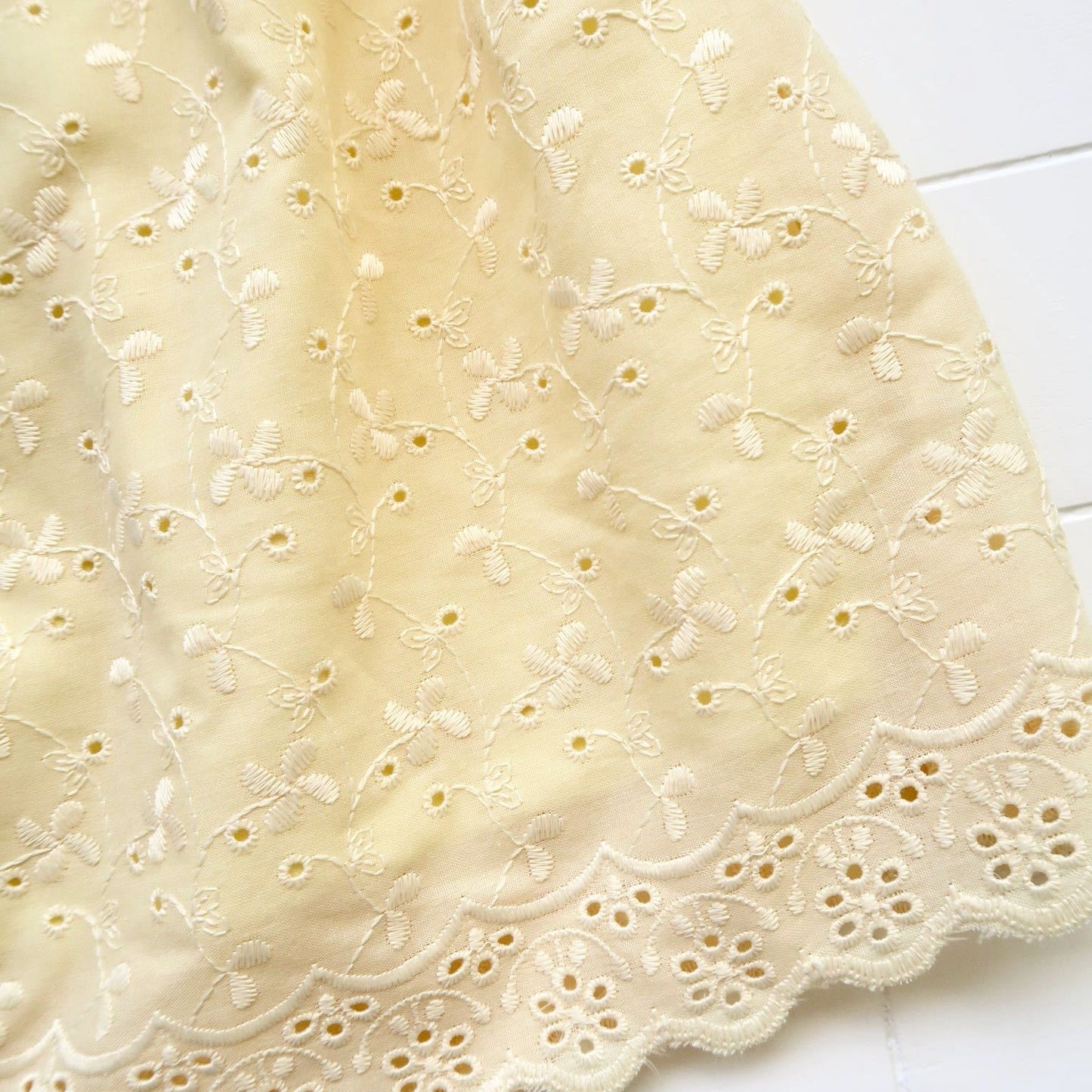 Tea Rose Dress in Yellow Eyelet - Lil' Tati