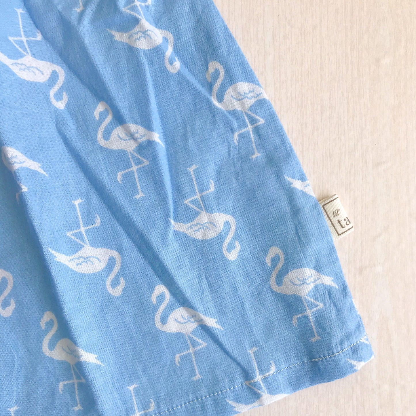 Tea Rose Dress in Water Flamingo Print - Lil' Tati