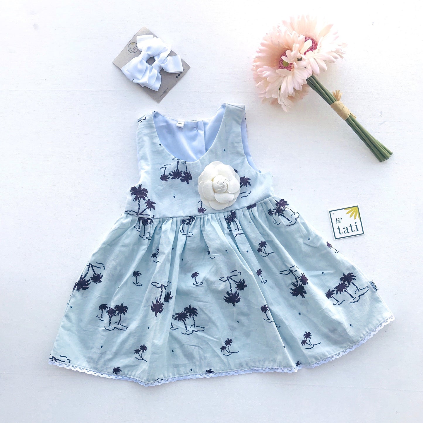 Iris Dress in Islets Print - Lil' Tati