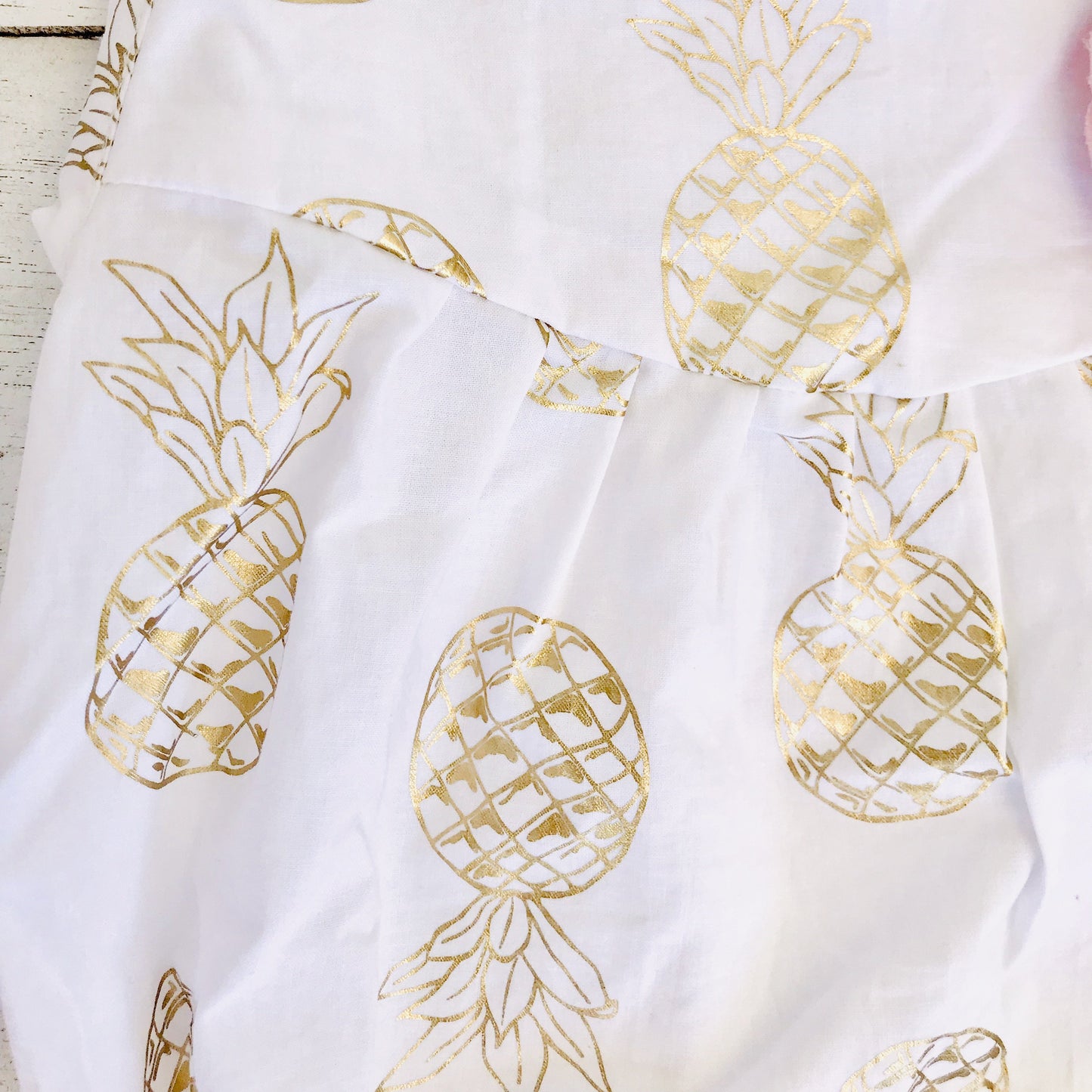 Lily Playsuit in Golden Pineapple Print - Lil' Tati