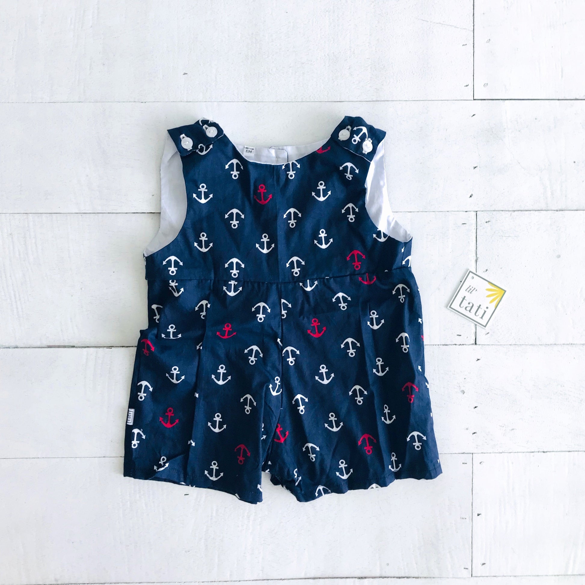 Oak Playsuit in Anchors Away Blue - Lil' Tati