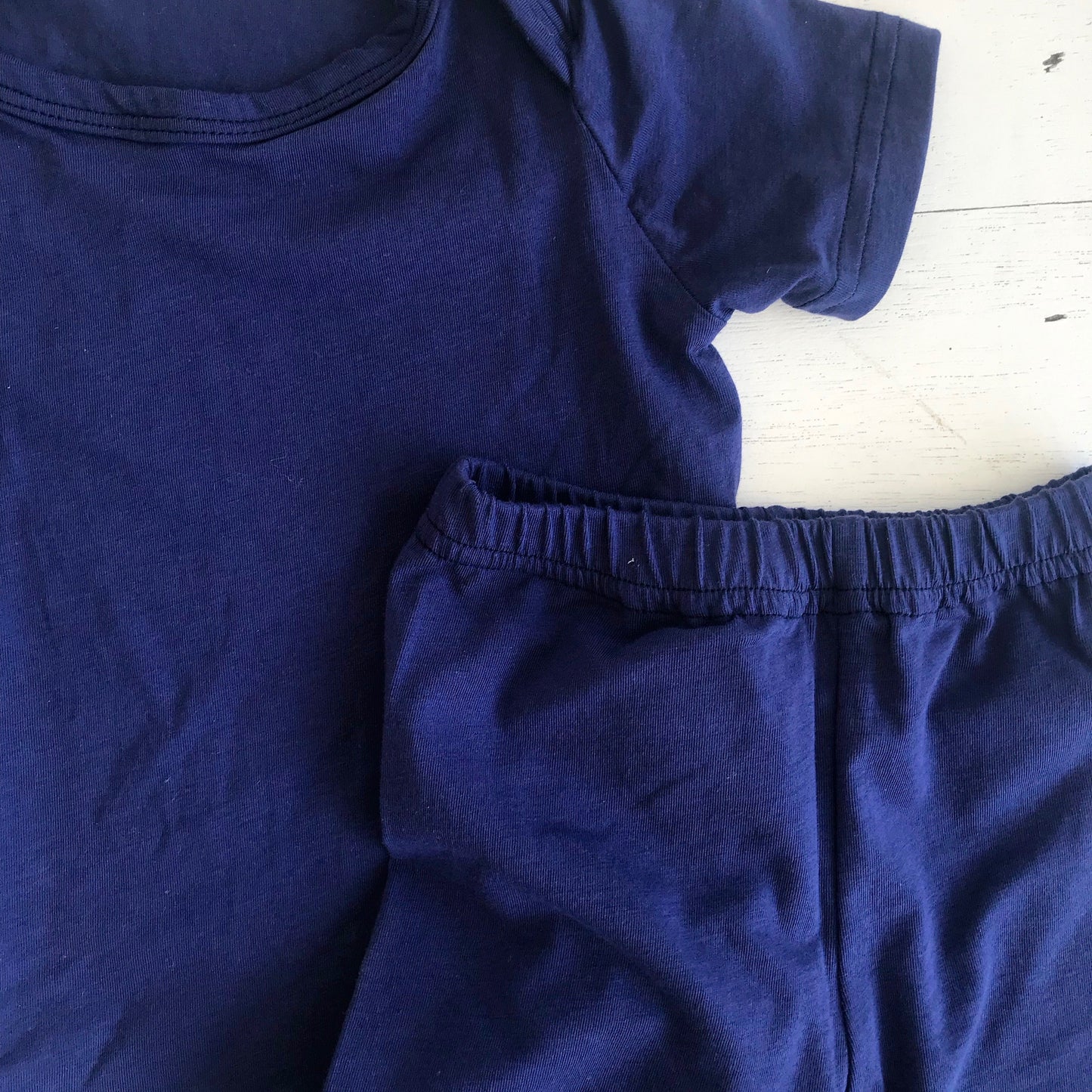 Cotton Stretch Onesie & Leggings Set - Navy - Lil' Tati