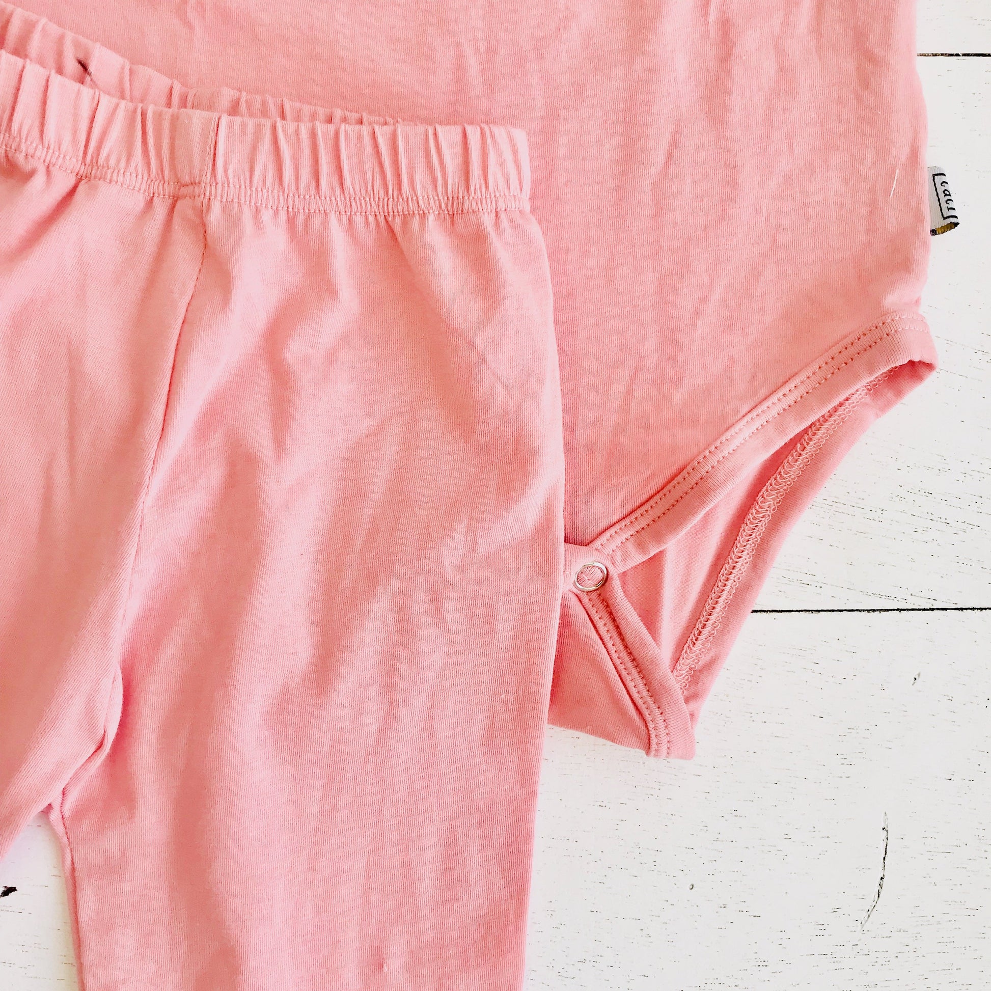 Cotton Stretch Onesie & Leggings Set - Pink - Lil' Tati
