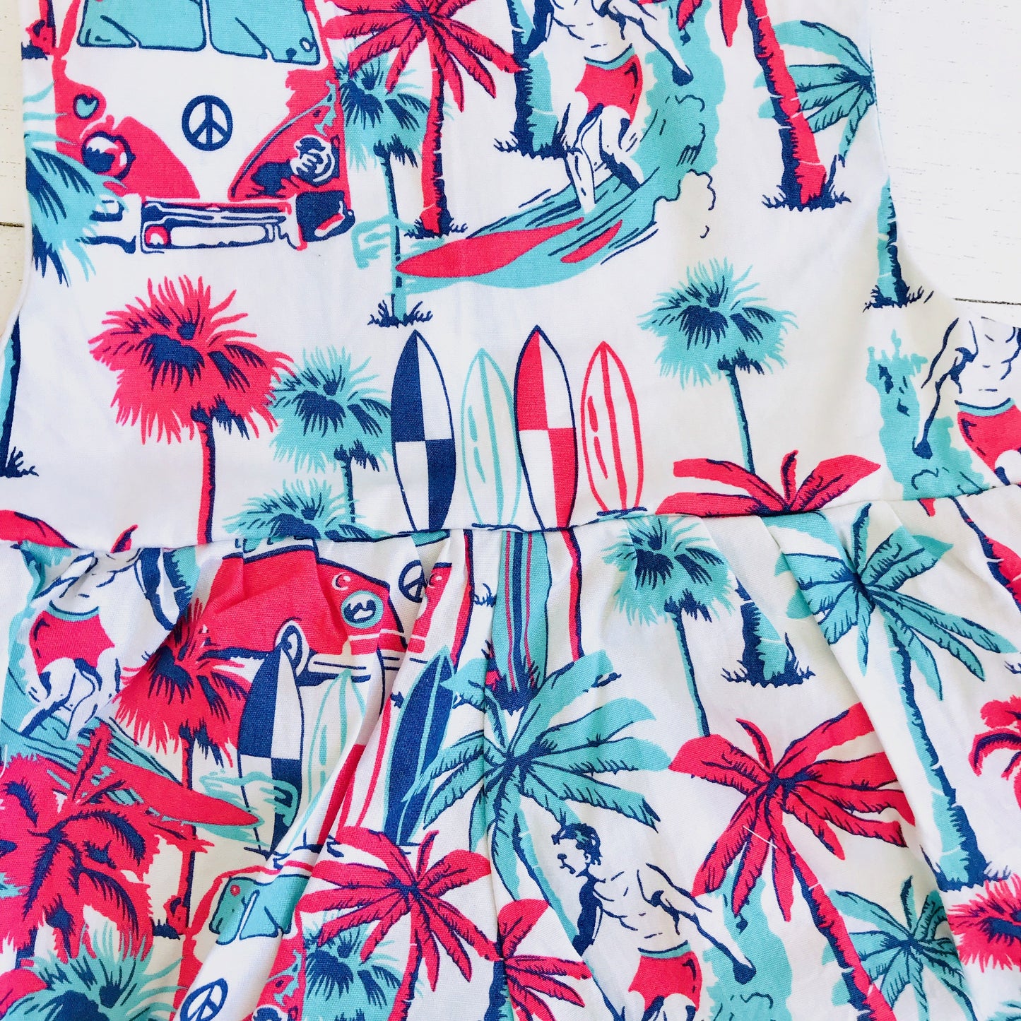 Orchid Playsuit in Beach Red Mint - Lil' Tati