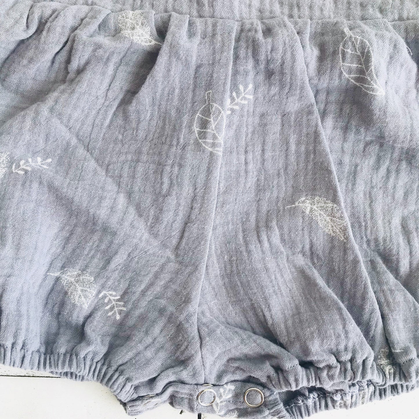Orchid Playsuit in Crepe - Leafy Gray - Lil' Tati