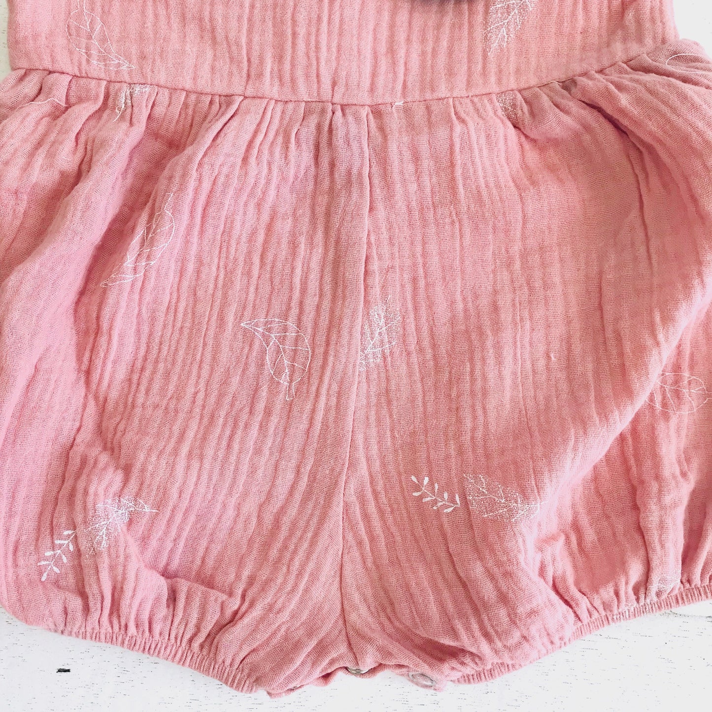 Orchid Playsuit in Crepe - Leafy Old Rose - Lil' Tati