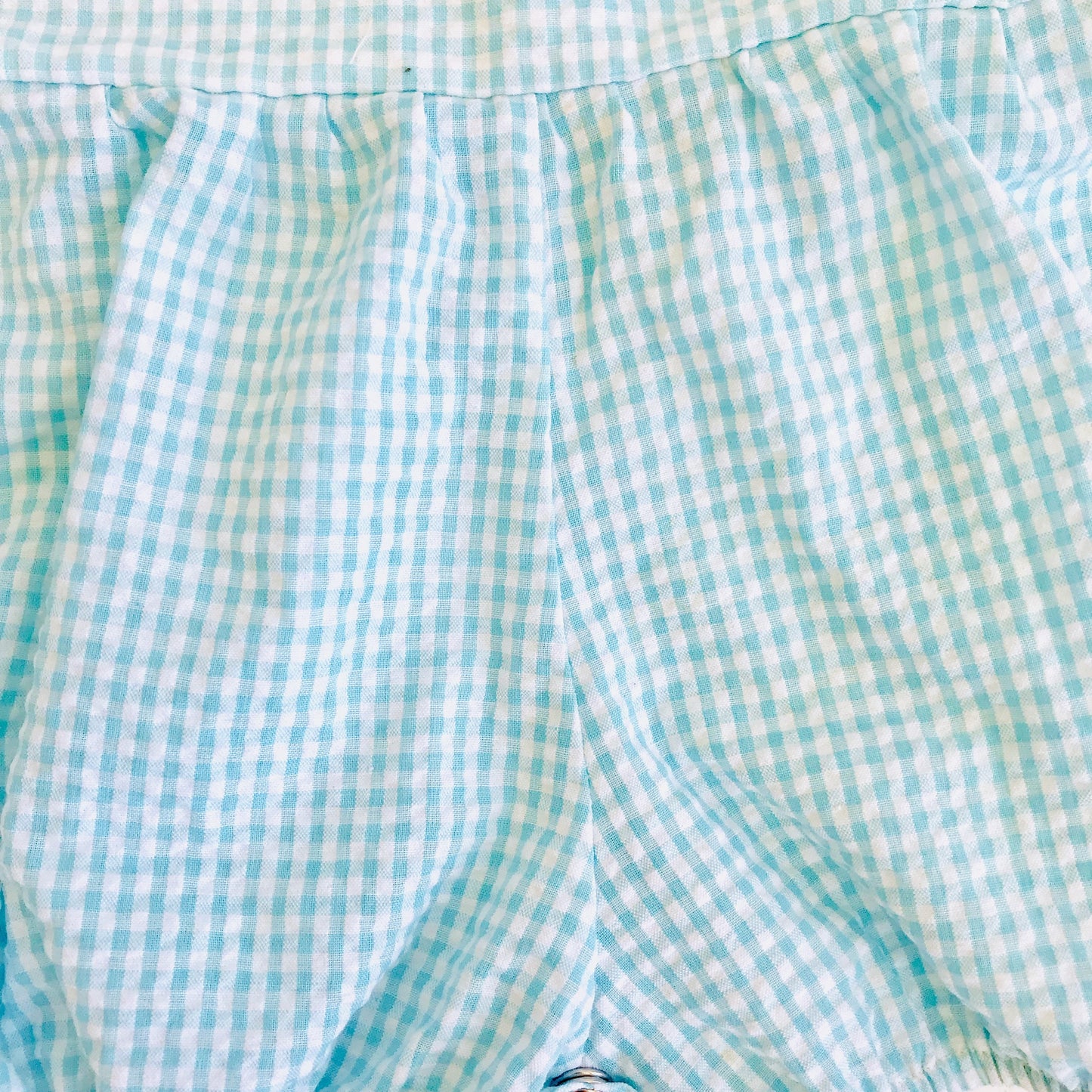 Orchid Playsuit in Light Blue Seersucker - Lil' Tati