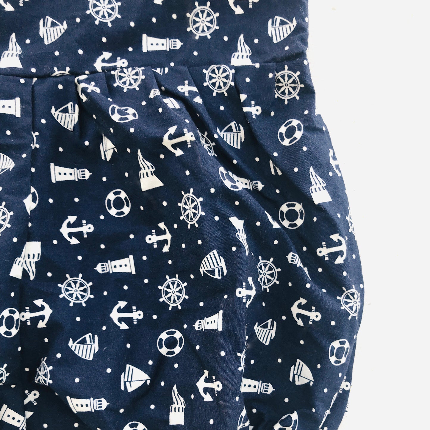 Orchid Playsuit in Sailor Blue Print - Lil' Tati