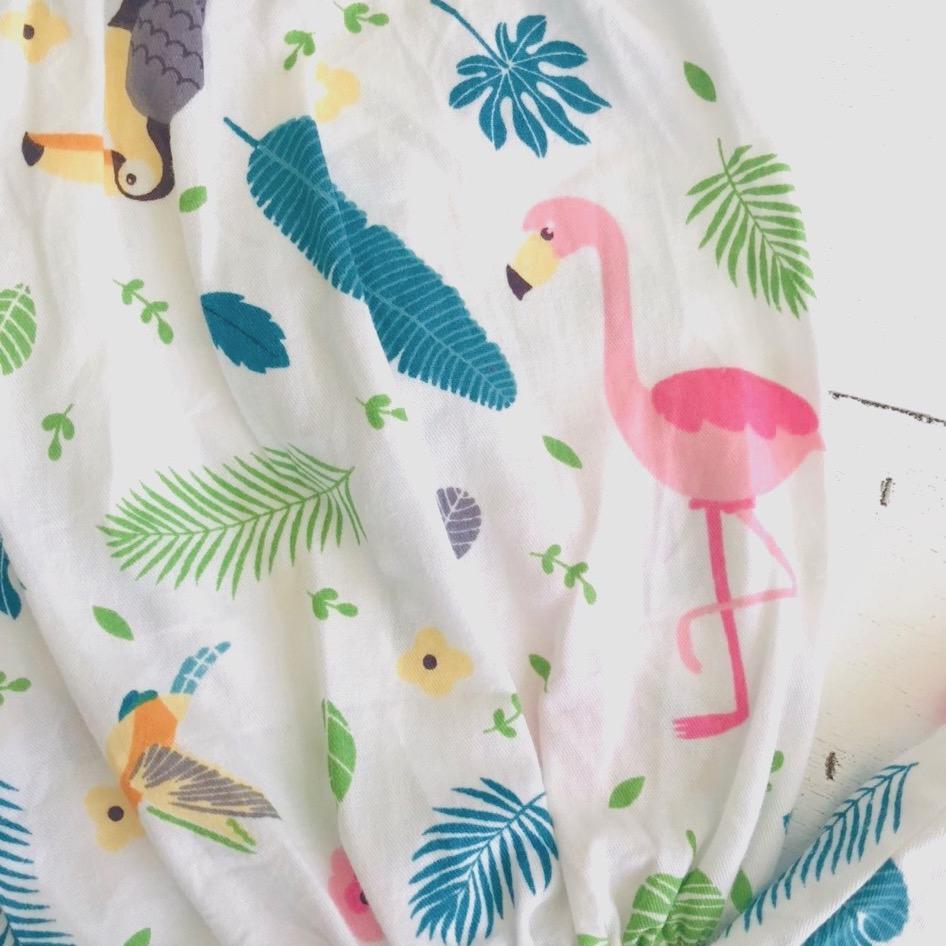 Orchid Playsuit - Ruffle Sleeves in Tropical Feast - Lil' Tati