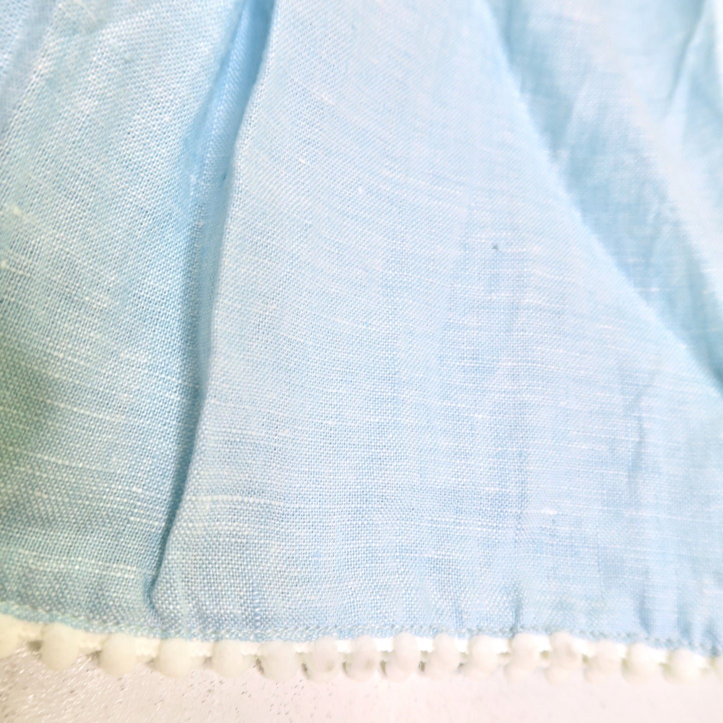 Periwinkle Dress in Light Teal Linen - Lil' Tati