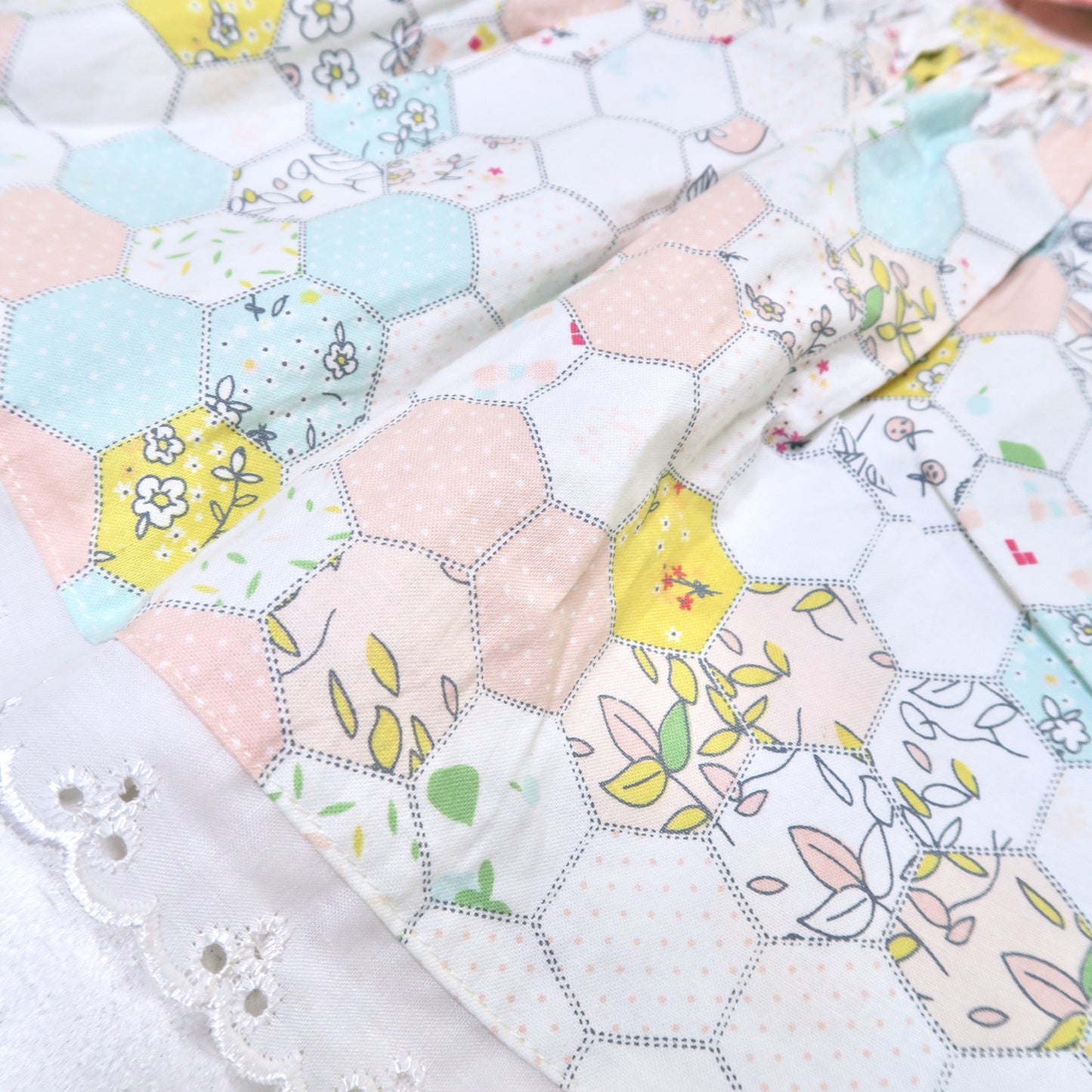 Periwinkle Dress in Merry Pastel Hexagon Print - Lil' Tati
