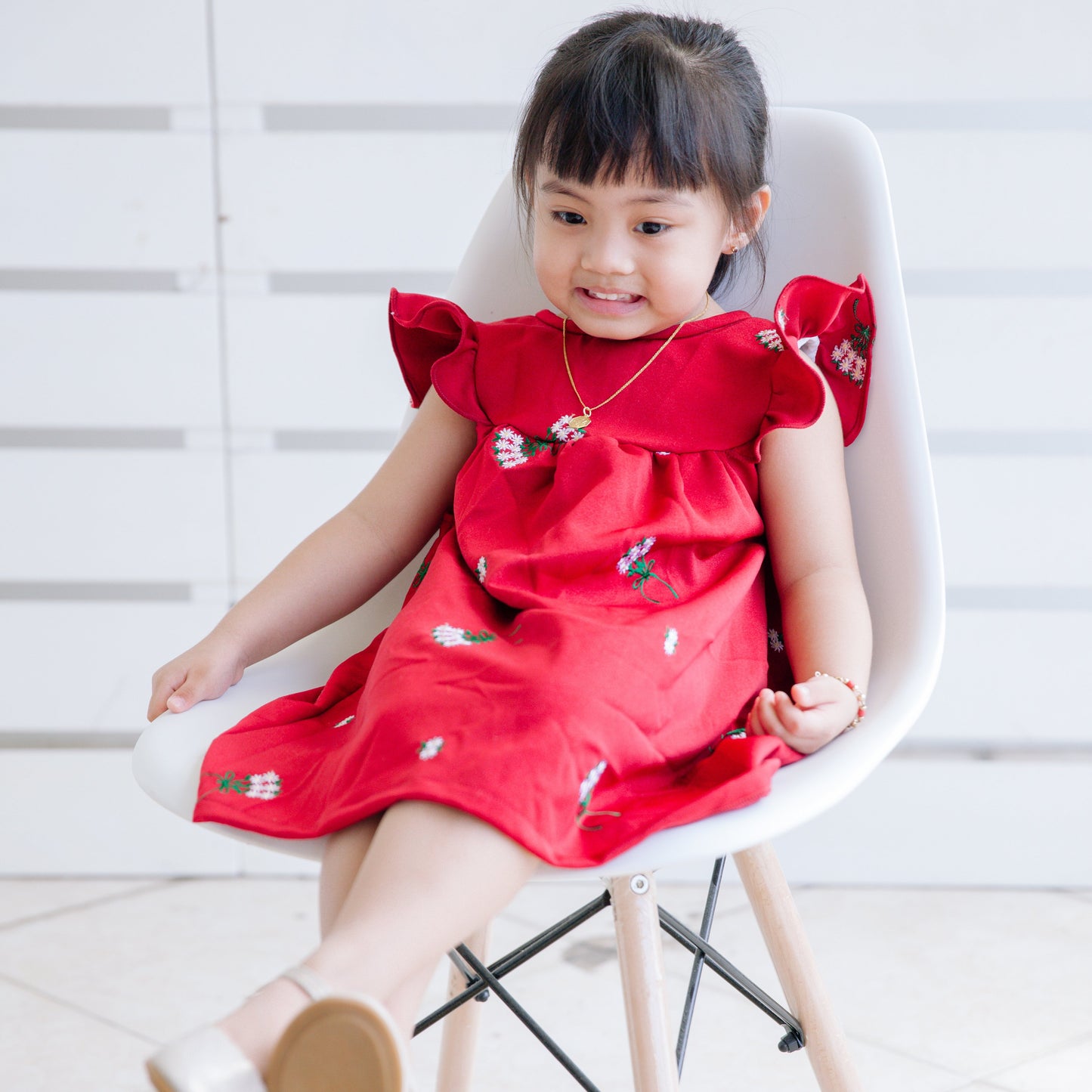 Rosemary Dress in Aerial Floral Blue - Lil' Tati