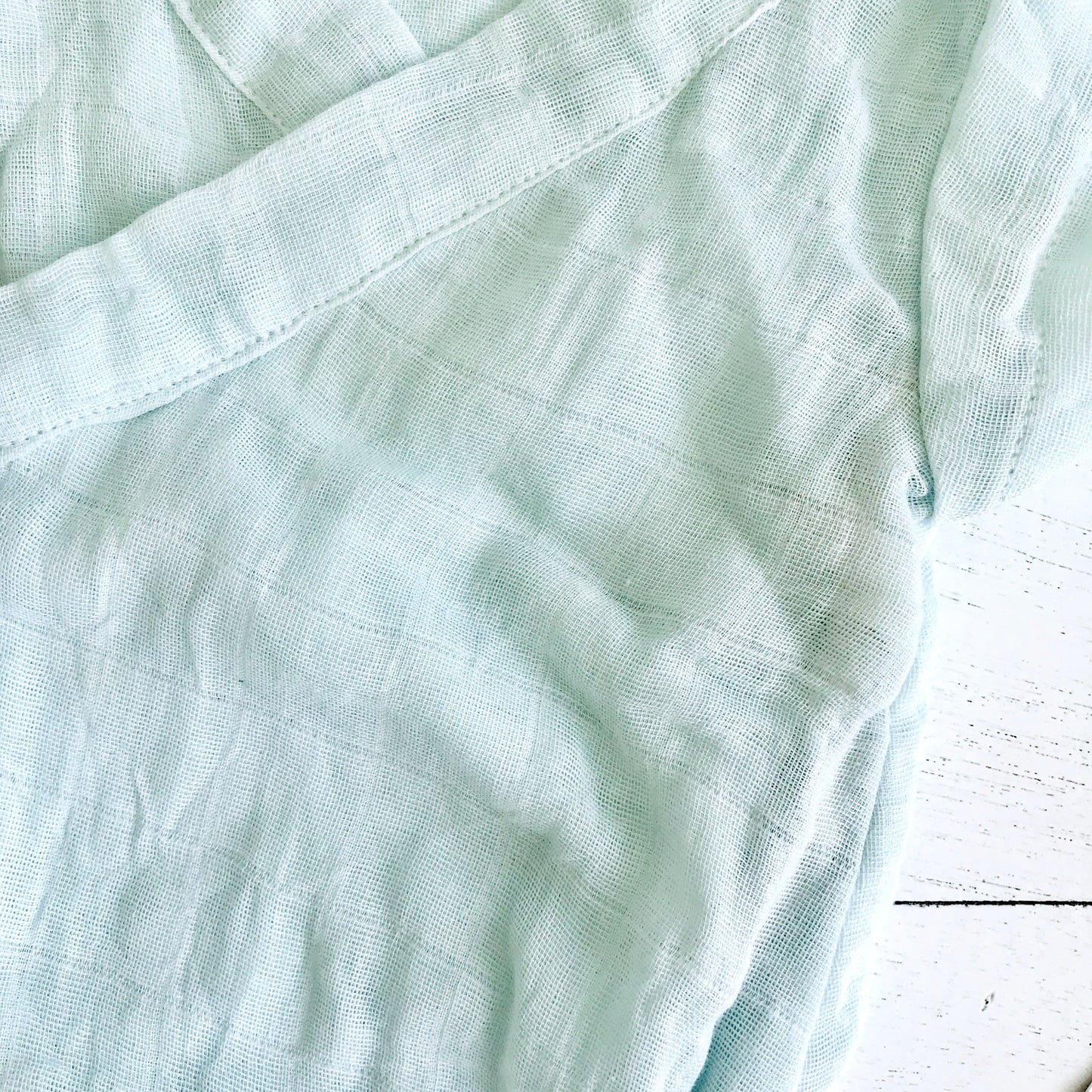 Sakura Kimono Onesie in Organic Muslin - Blue - Lil' Tati