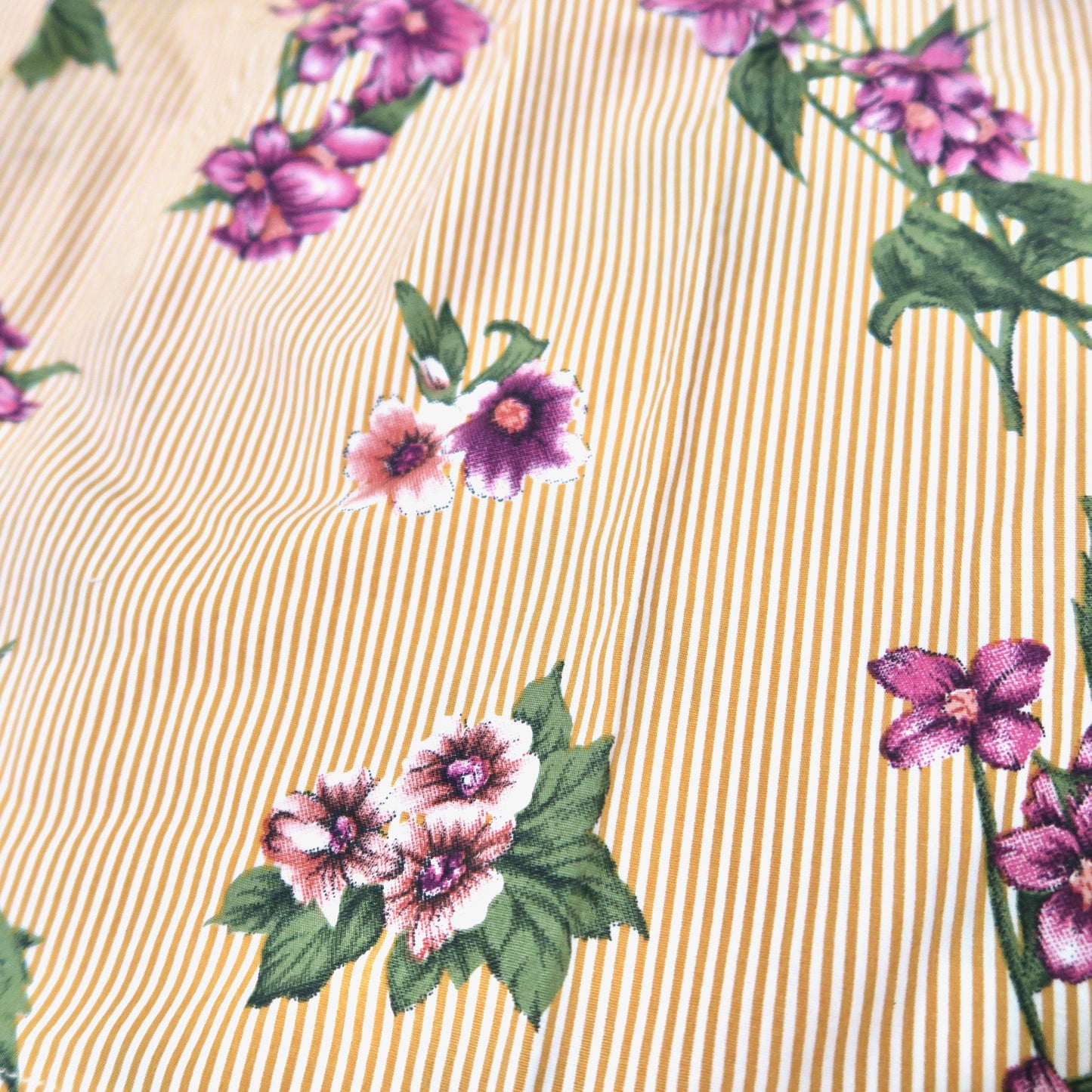Tea Rose Dress in Orange Stripes Bloom Stripes Print - Lil' Tati