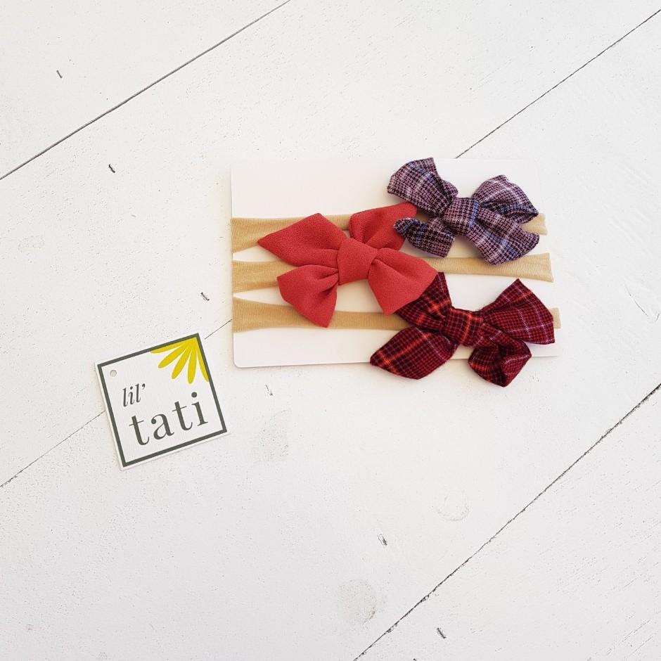 Twill Classic Bow Nylon Elastic Softband - Lil' Tati