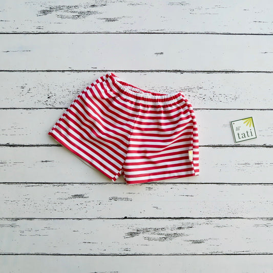 Boys' Swimming Shorts in Red Stripes
