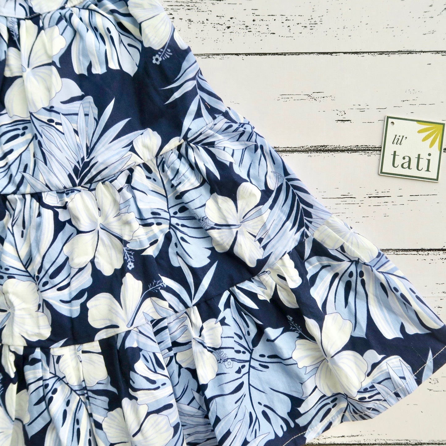 Fleur Dress in Aloha Blue Print