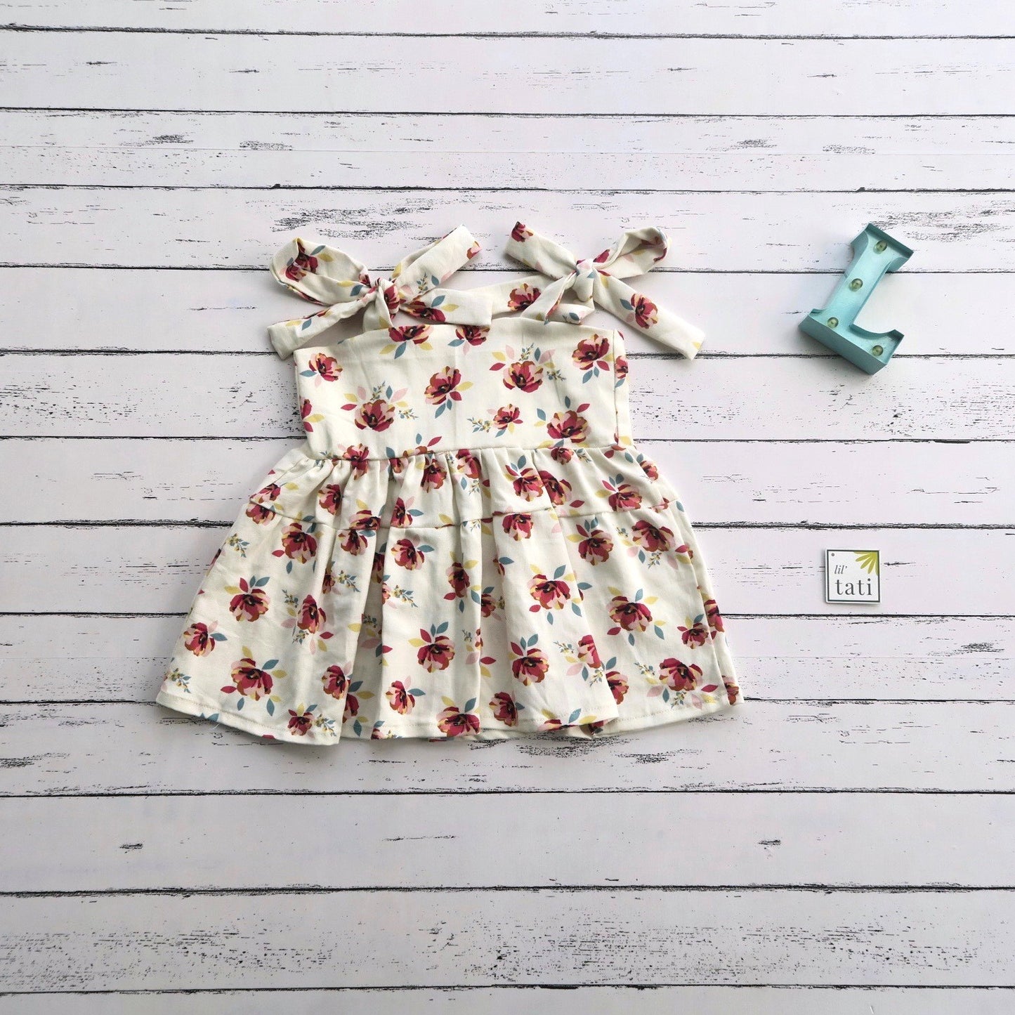 Lunaria Dress in Flower Painted