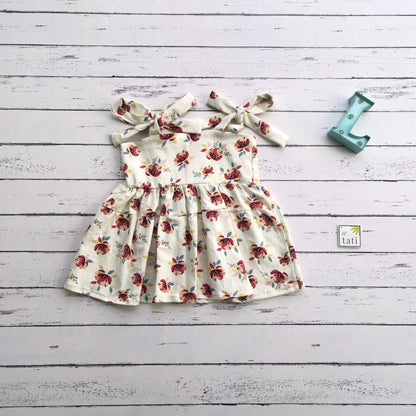 Lunaria Dress in Flower Painted