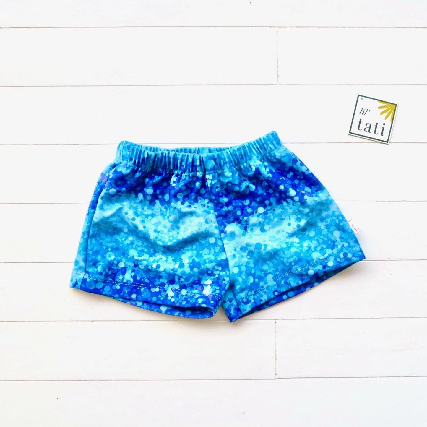 Boys' Swimming Shorts in Water Bubble Print - Lil' Tati