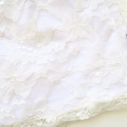 Magnolia Christening Set in Fine Lace Tulle Galaxy White - Lil' Tati