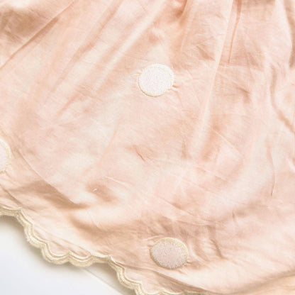 Dahlia Dress in Peach Polka Embroidery - Lil' Tati