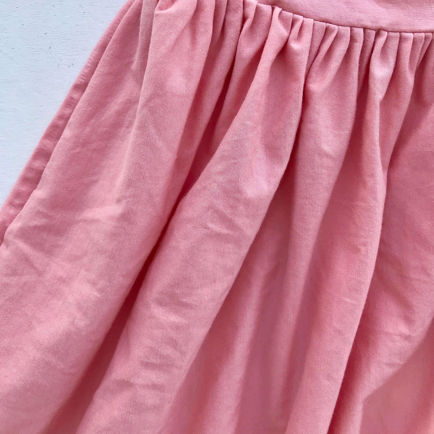 Dahlia Dress - Tie-Strap in Pink Cotton Stretch - Lil' Tati